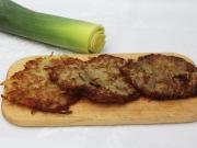 Potato pancakes with leek